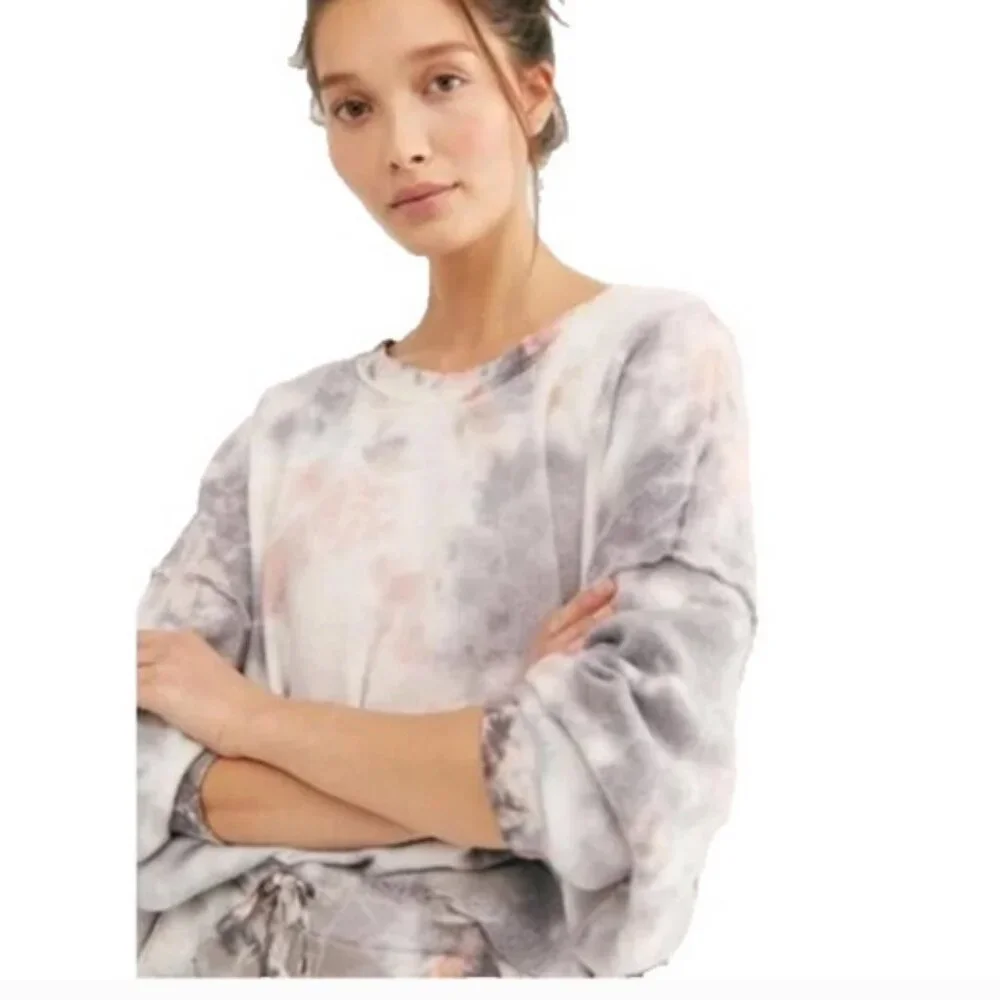 Intimately Free People Tie Dye Inside Out Sweatshirt Size M - Picture 5 of 5